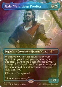 画像1: [FOIL] ウォーターディープの多芸多才、ゲイル/Gale, Waterdeep Prodigy 【英語版】 [SLD-青R]