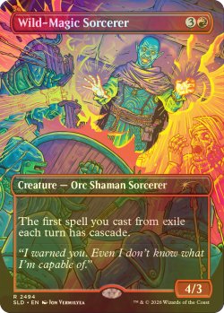 画像1: [FOIL] 暴走魔法のソーサラー/Wild-Magic Sorcerer 【英語版】 [SLD-赤R]