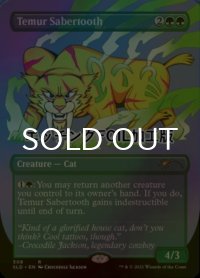 [FOIL] ティムールの剣歯虎/Temur Sabertooth (エッチング仕様) 【英語版】 [SLD-緑R]