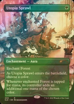 画像1: 楽園の拡散/Utopia Sprawl No.409 (SLD/緑R/英/全面アート版foil/NM) ※詳細要確認