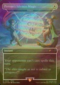 [FOIL] ボロムの魔法「サイレス」/Porom's Silence Magic 【英語版】 [SLD-白R]