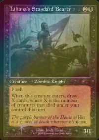 [FOIL] リリアナの軍旗手/Liliana's Standard Bearer (旧枠) 【英語版】 [SLD-黒R]