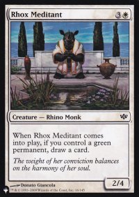ロウクスの瞑黙者/Rhox Meditant 【英語版】 [CON-白List]