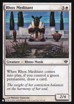 画像1: ロウクスの瞑黙者/Rhox Meditant 【英語版】 [CON-白List]