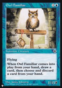 使い魔のフクロウ/Owl Familiar 【英語版】 [POR-青List]