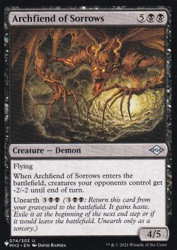 画像1: 悲しみの魔神/Archfiend of Sorrows 【英語版】 [MH2-黒List]