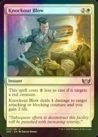 [FOIL] 痛烈な一撃/Knockout Blow 【英語版】 [SNC-白U]
