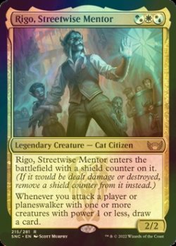 画像1: [FOIL] 路上の師、リガ/Rigo, Streetwise Mentor 【英語版】 [SNC-金R]