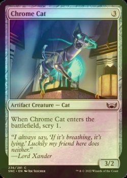 画像1: [FOIL] 金属猫/Chrome Cat 【英語版】 [SNC-灰C]