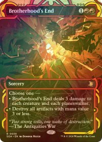 [FOIL] 兄弟仲の終焉/Brotherhood's End (ショーケース・海外産ブースター版) 【英語版】 [SOA-赤R]