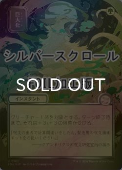 画像1: [FOIL] 巨大化/Giant Growth (全面アート版・シルバースクロール仕様) 【日本語版】 [SOA-緑U]
