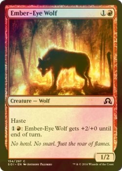 画像1: [FOIL] 燃えさし眼の狼/Ember-Eye Wolf 【英語版】 [SOI-赤C]