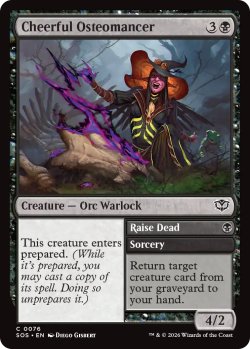 画像1: 陽気な骨術師/Cheerful Osteomancer 【英語版】 [SOS-黒C]