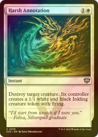 [FOIL] 辛辣な注釈/Harsh Annotation 【英語版】 [SOS-白U]