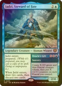 [FOIL] 運命の執事、ジャズィ/Jadzi, Steward of Fate 【英語版】 [SOS-青R]