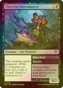 画像1: [FOIL] 陽気な骨術師/Cheerful Osteomancer 【英語版】 [SOS-黒C]