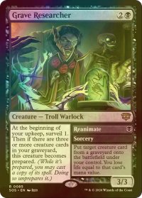 [FOIL] 墓場の研究者/Grave Researcher 【英語版】 [SOS-黒R]
