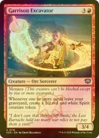 [FOIL] 駐屯地を掘り起こす者/Garrison Excavator 【英語版】 [SOS-赤U]