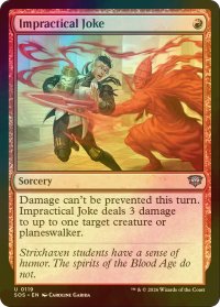 [FOIL] すべきでない悪ふざけ/Impractical Joke 【英語版】 [SOS-赤U]