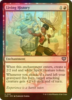 画像1: [FOIL] 生ける歴史/Living History 【英語版】 [SOS-赤U]