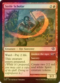 [FOIL] 相争う学生/Strife Scholar 【英語版】 [SOS-赤C]