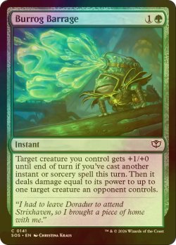 画像1: [FOIL] バロッグの一斉射撃/Burrog Barrage 【英語版】 [SOS-緑C]