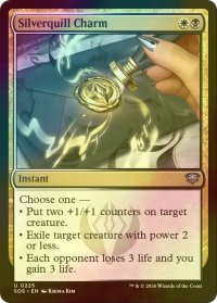 [FOIL] シルバークイルの魔除け/Silverquill Charm 【英語版】 [SOS-金U]