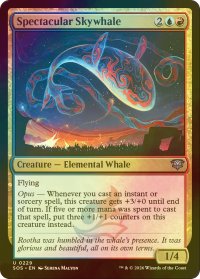 [FOIL] 絢爛たる空鯨/Spectacular Skywhale 【英語版】 [SOS-金U]