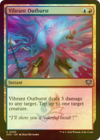 [FOIL] 鮮やかな迸り/Vibrant Outburst 【英語版】 [SOS-金U]