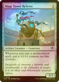 [FOIL] メイジタワーの審判/Mage Tower Referee 【英語版】 [SOS-灰C]