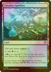[FOIL] 逆説の庭園/Paradox Gardens 【英語版】 [SOS-土地C]