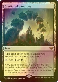 [FOIL] 砕かれた聖域/Shattered Sanctum 【英語版】 [SOS-土地R]