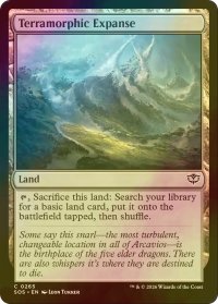 [FOIL] 広漠なる変幻地/Terramorphic Expanse 【英語版】 [SOS-土地C]