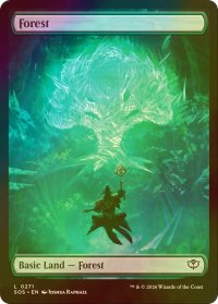 [FOIL] 森/Forest (全面アート版) 【英語版】 [SOS-土地C]