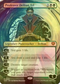 [FOIL] デリアン・フェル教授/Professor Dellian Fel (全面アート・海外産ブースター版) 【英語版】 [SOS-金MR]