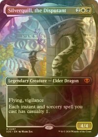 [FOIL] 討論するもの、シルバークイル/Silverquill, the Disputant (全面アート・海外産ブースター版) 【英語版】 [SOS-金MR]