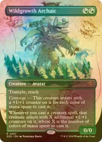 [FOIL] 野茂みのアルカイック/Wildgrowth Archaic (全面アート・海外産ブースター版) 【英語版】 [SOS-緑R]