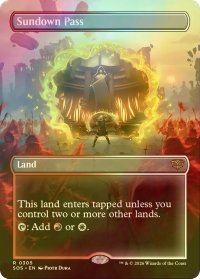 [FOIL] 日没の道/Sundown Pass (全面アート・海外産ブースター版) 【英語版】 [SOS-土地R]