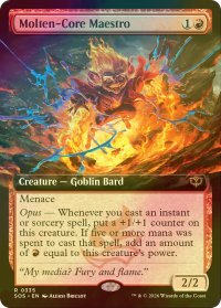 [FOIL] 融解コアの巨匠/Molten-Core Maestro (拡張アート版) 【英語版】 [SOS-赤R]