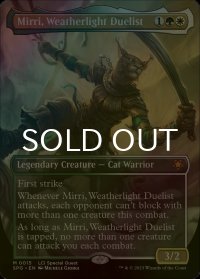 [FOIL] ウェザーライトの決闘者、ミリー/Mirri, Weatherlight Duelist (全面アート版) 【英語版】 [SPG-金MR]