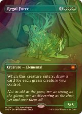 [FOIL] 威厳の魔力/Regal Force (全面アート版) 【英語版】 [SPG-緑MR]