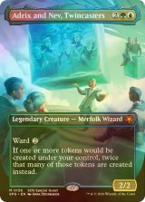 [FOIL] 双子唱者、アドリックスとネヴ/Adrix and Nev, Twincasters (全面アート版) 【英語版】 [SPG-金MR]