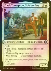[FOIL] スパイダー・ファン、フラッシュ・トンプソン/Flash Thompson, Spider-Fan 【英語版】 [SPM-白U]