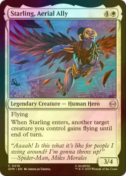 画像1: [FOIL] 空の援軍、スターリング/Starling, Aerial Ally 【英語版】 [SPM-白C]