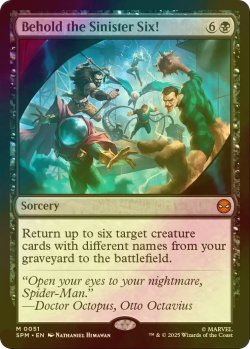 画像1: [FOIL] シニスター・シックスにご用心！/Behold the Sinister Six! (海外産ブースター版) 【英語版】 [SPM-黒MR]