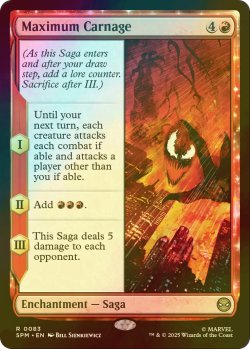 画像1: [FOIL] マキシマム・カーネイジ/Maximum Carnage 【英語版】 [SPM-赤R]