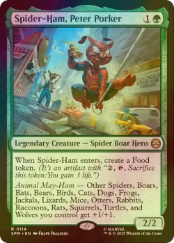 画像1: [FOIL] スパイダーハム、ピーター・ポーカー/Spider-Ham, Peter Porker 【英語版】 [SPM-緑R]