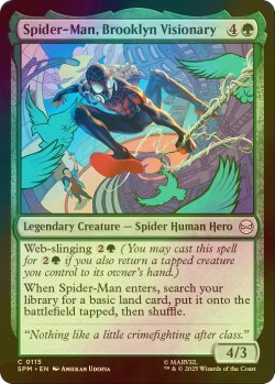 画像1: [FOIL] ブルックリンの空想家、スパイダーマン/Spider-Man, Brooklyn Visionary 【英語版】 [SPM-緑C]