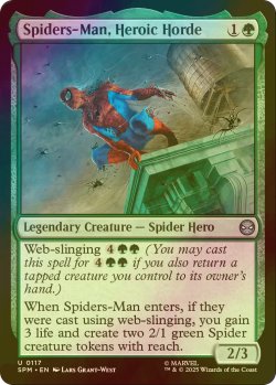画像1: [FOIL] 英雄的大群、スパイダーマン/Spiders-Man, Heroic Horde 【英語版】 [SPM-緑U]