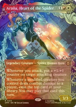 画像1: [FOIL] 蜘蛛の心、アラーニャ/Arana, Heart of the Spider (全面アート・海外産ブースター版) 【英語版】 [SPM-金R]